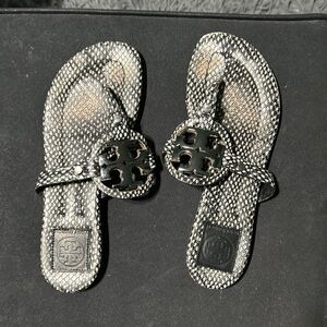 Tory Burch Black and White Sandals